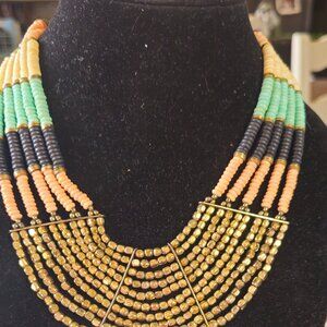 Aldo Bohemian Style Beaded Statement Necklace